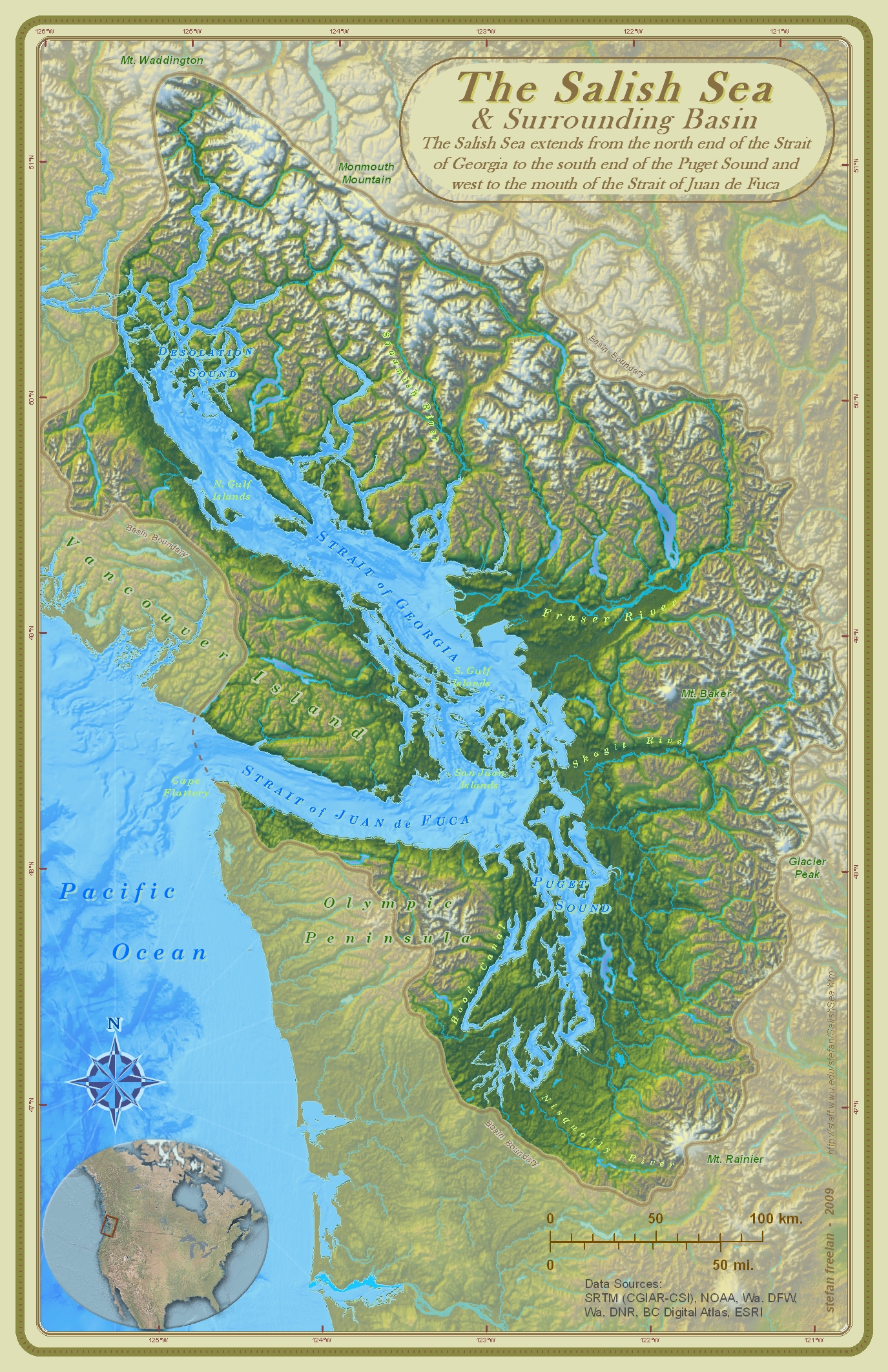 Map of the Salish Sea. Click to see larger version.